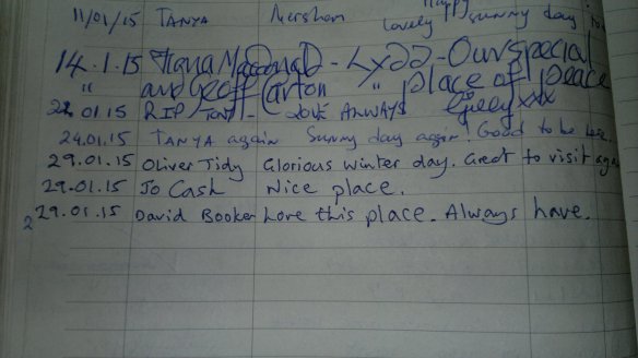 st R visitors book
